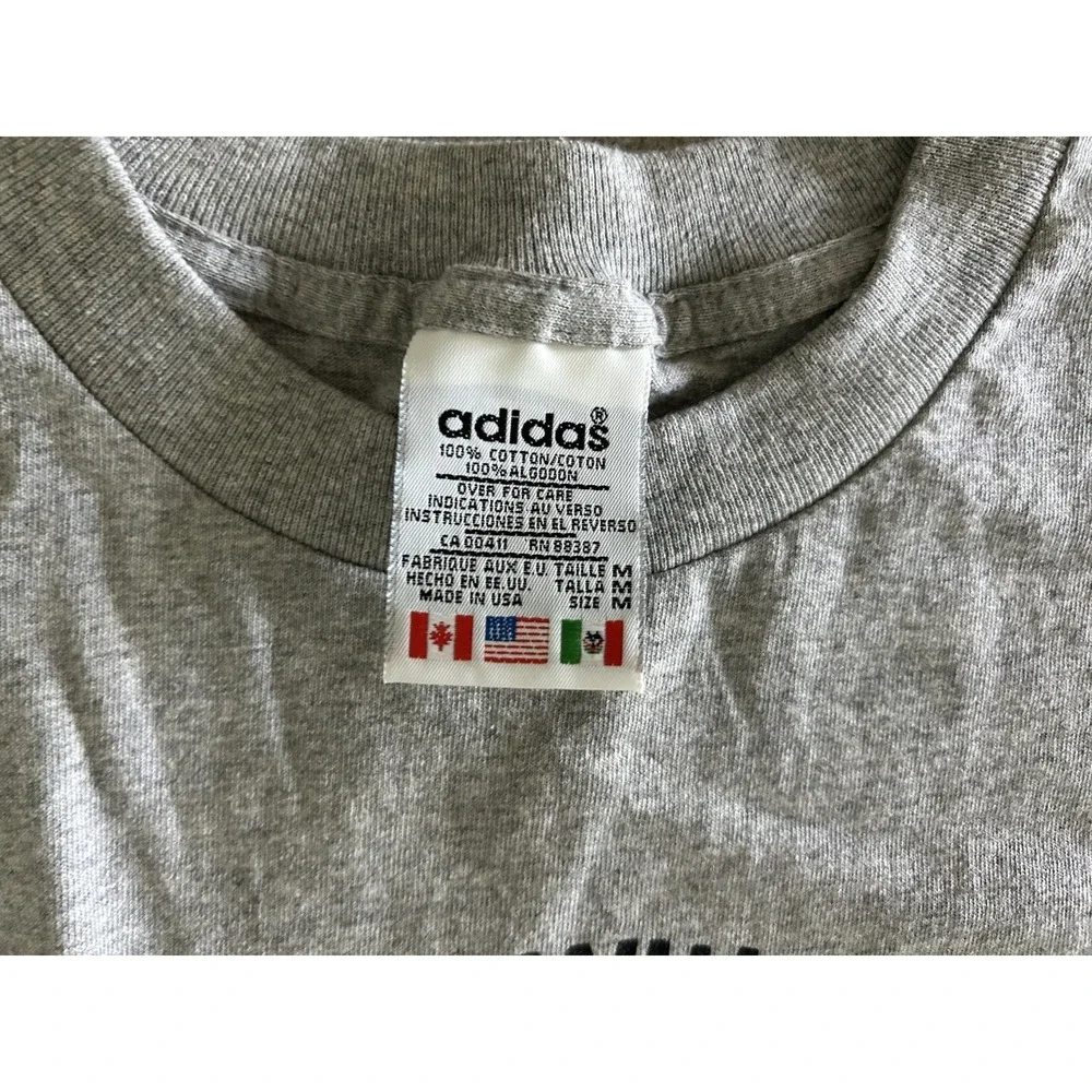 VINTAGE Adidas T Shirt Sz Medium Y2K 90s If You Can't Run With The Big Dogs